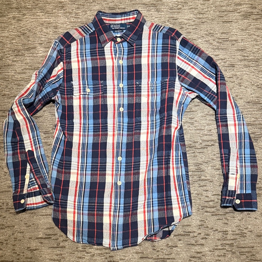 Polo Ralph Lauren Men's Plaid Shirt - Navy, Red, White